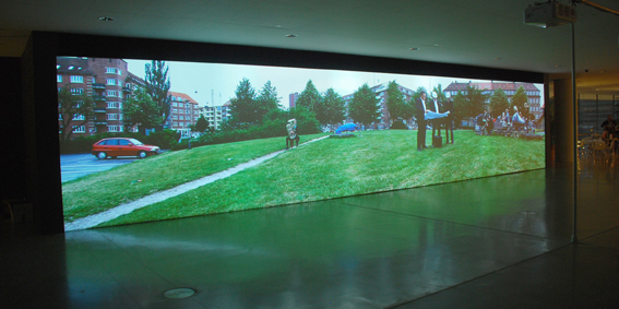 Camaraderies on a 3x14 meter big panorama screen